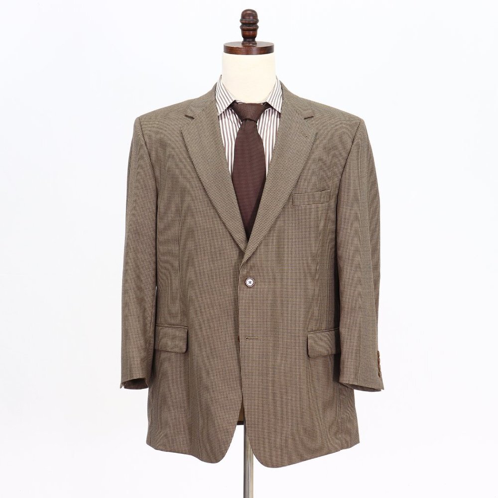Jos. A. Bank 46R Brown HT 2-Button Sport Coat Blazer Jacket V866